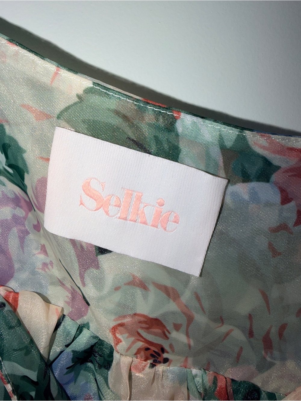 Selkie Floral Print Spaghetti-Strap Sundress in Pastel Pink and Blue - Picture 6 of 8